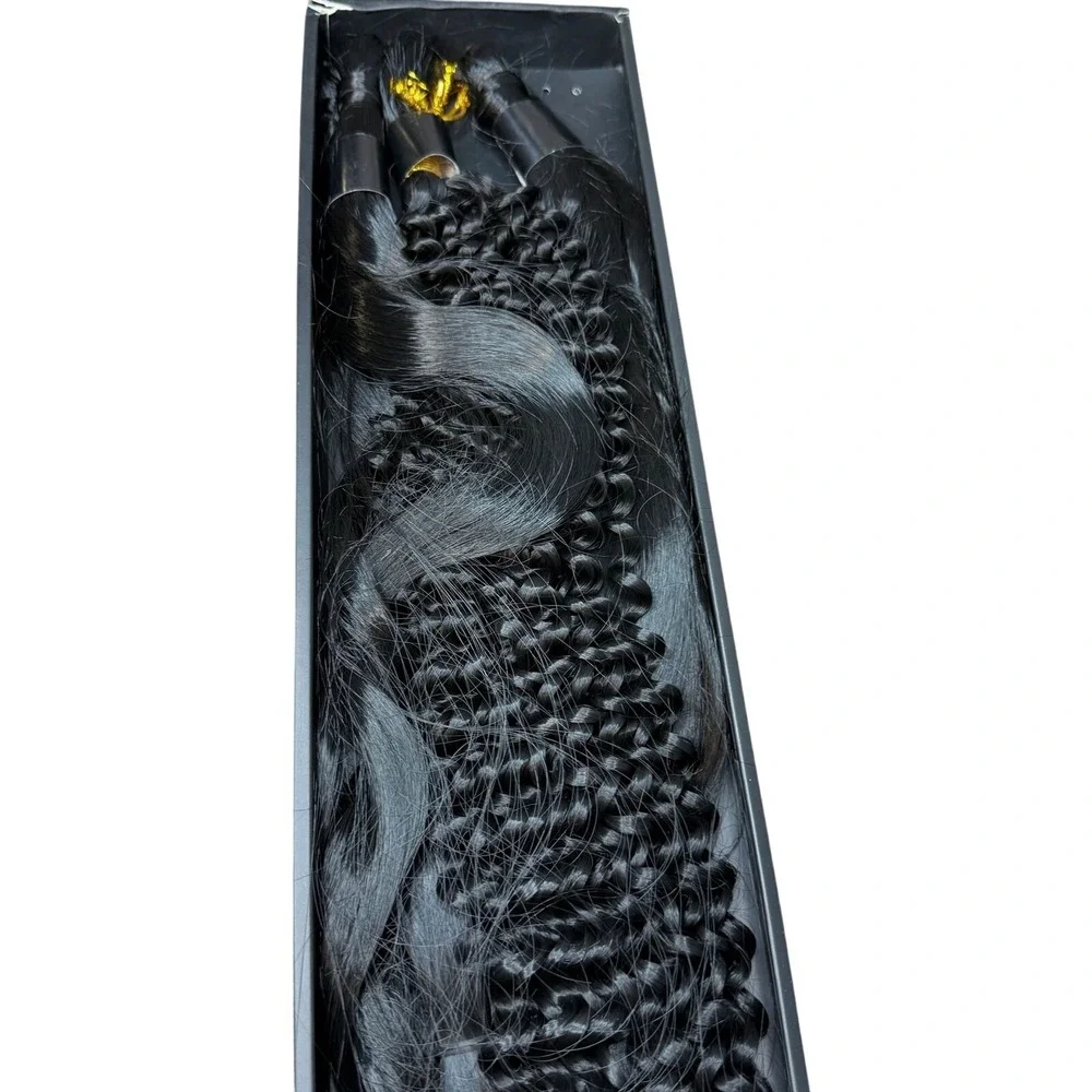 Dotrik Luxe Braids Boho Water Wave Premium Human‎ Hair Blend Black 3 Bundles DLB